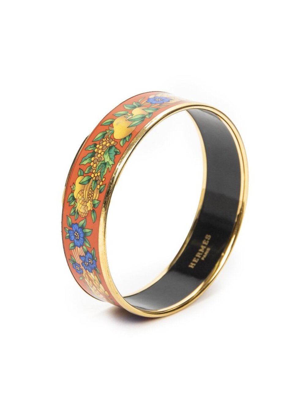 Hermes Enamel Bangle Orange Plating Bracelet